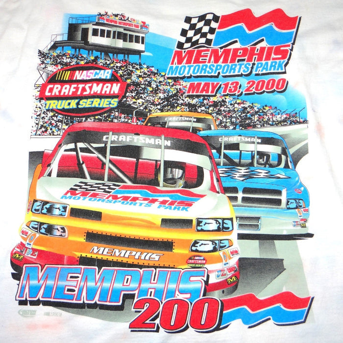 Rare VTG NASCAR Red White Blue Tie Dye 2000 Craftsman Truck Series T Shirt XL3