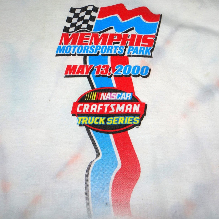 Rare VTG NASCAR Red White Blue Tie Dye 2000 Craftsman Truck Series T Shirt XL4