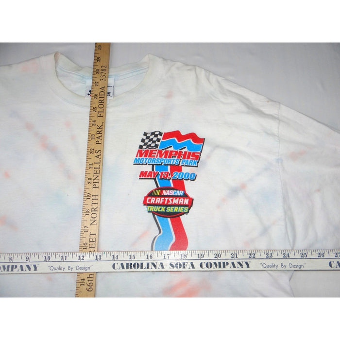 Rare VTG NASCAR Red White Blue Tie Dye 2000 Craftsman Truck Series T Shirt XL5