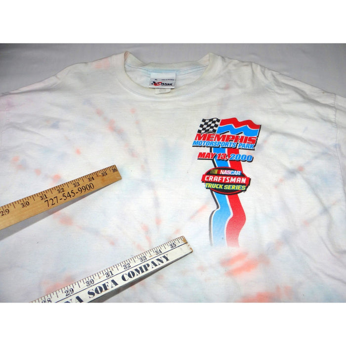 Rare VTG NASCAR Red White Blue Tie Dye 2000 Craftsman Truck Series T Shirt XL6