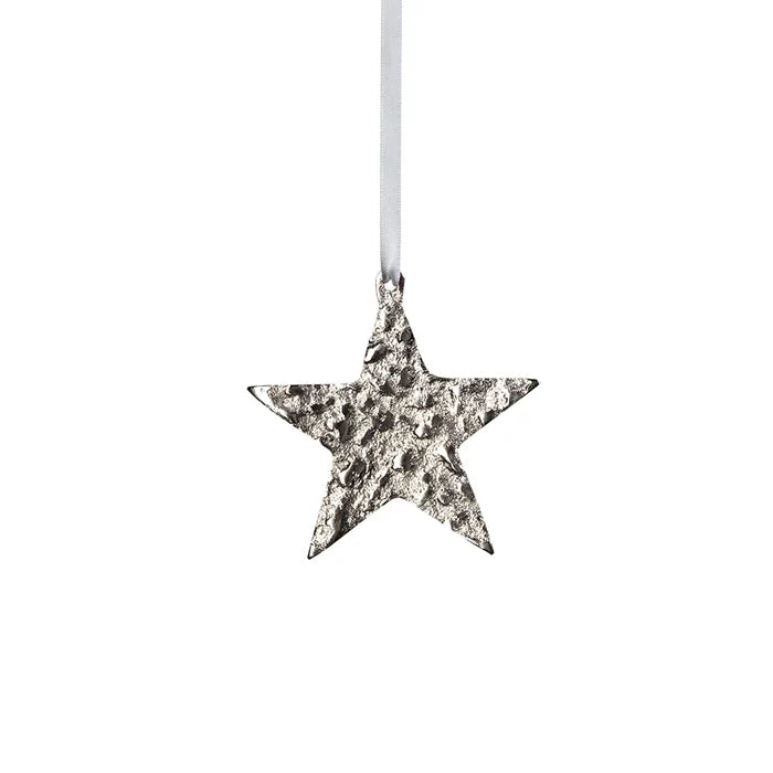 RAW ALUMINUM STAR ORNAMENT - NICKEL - SMALL