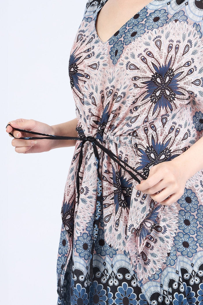 Rayon Boho Tops for Women One Size - Kimono - Black White - Lannaclothesdesign Shop