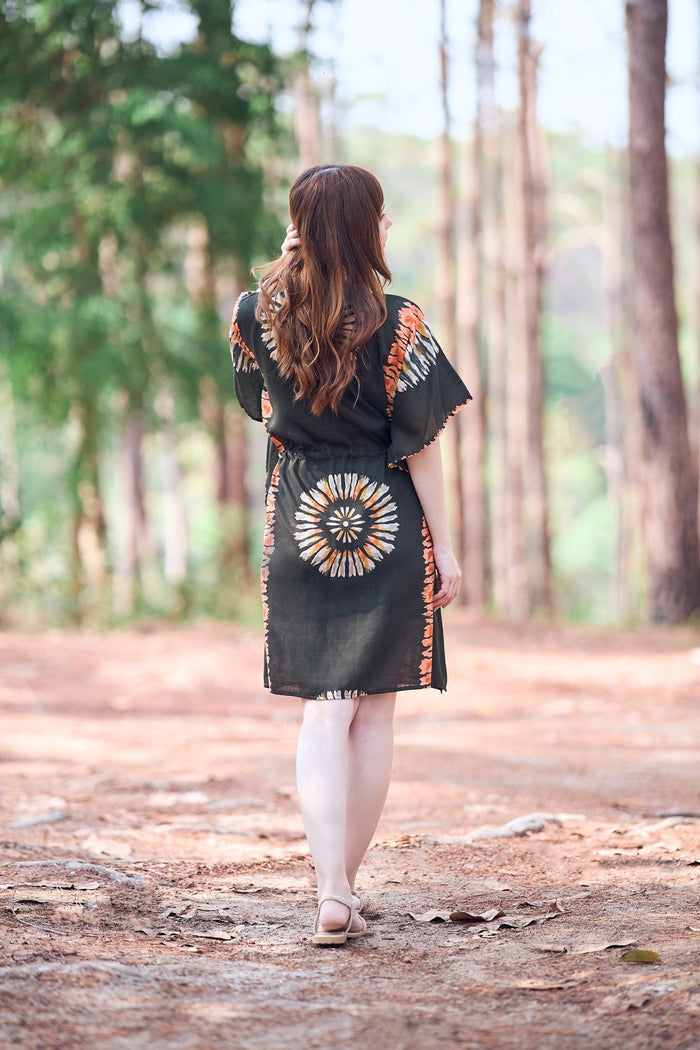 Rayon Boho Tops for Women One Size - Kimono - Green - Lannaclothesdesign Shop
