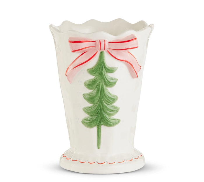 Raz 10” Bow and Tree Vase