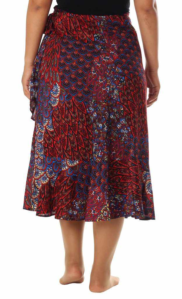 RED BOHO WRAP SKIRT - Lannaclothesdesign Shop