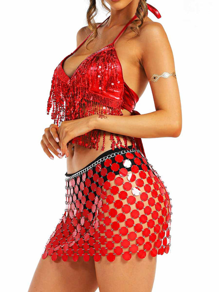 Red Sequin Party Set