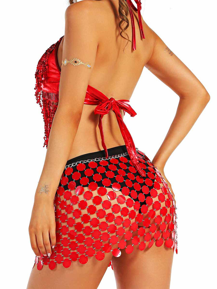 Red Sequin Party Set