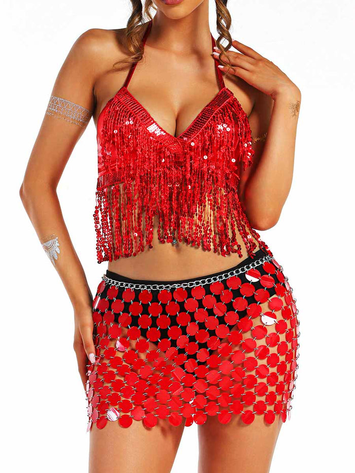 Red Sequin Party Set