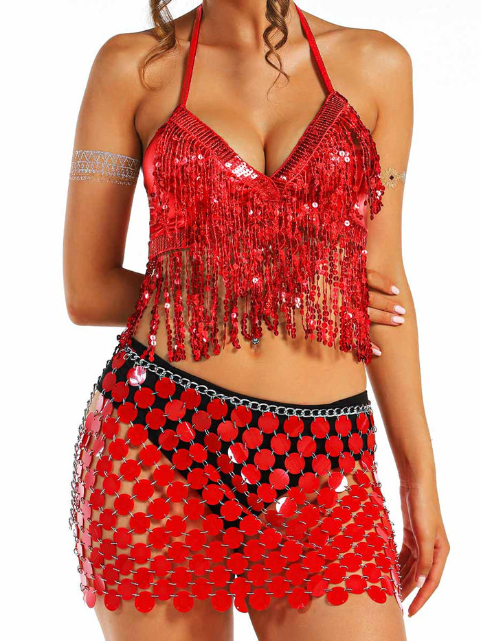Red Sequin Party Set