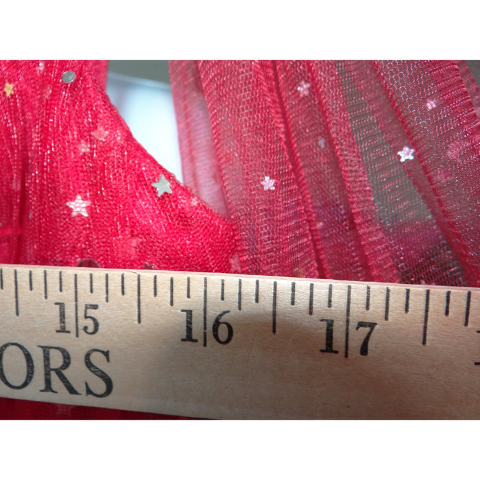 Red Tulle Celestial Star Moon Ball Gown Prom Dress Cape Sleeve 2829 Mens 102