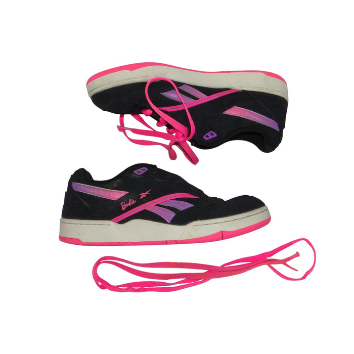Reebok x Barbie BB 4000 II Womens Black Pink Purple Suede Sneakers 6 10002000620