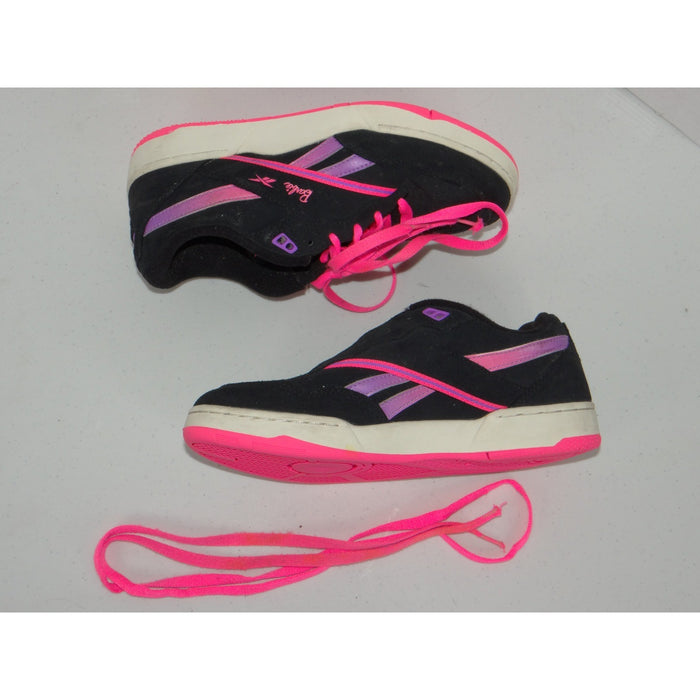 Reebok x Barbie BB 4000 II Womens Black Pink Purple Suede Sneakers 6 10002000621