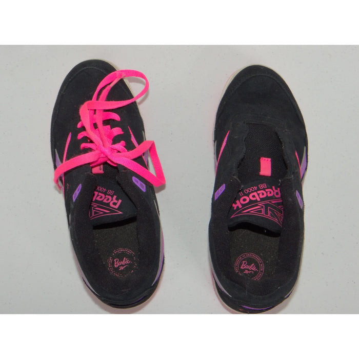 Reebok x Barbie BB 4000 II Womens Black Pink Purple Suede Sneakers 6 10002000625