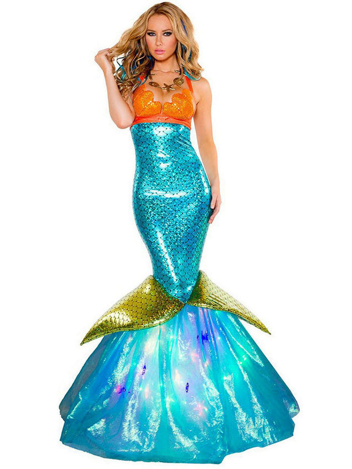 Reflective Mermaid Princess Cosplay Dress
