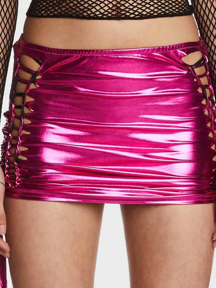 Reflective Tight Mini Skirt