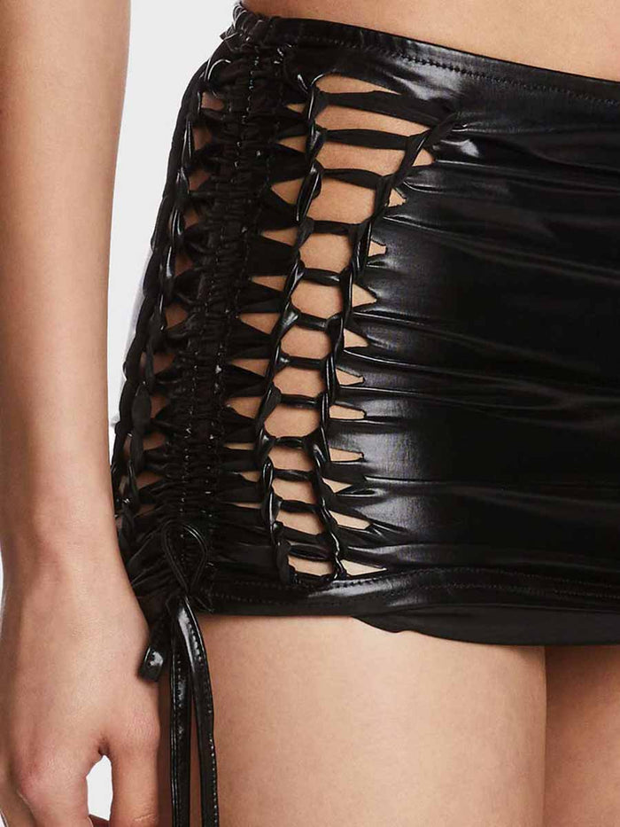 Reflective Tight Mini Skirt