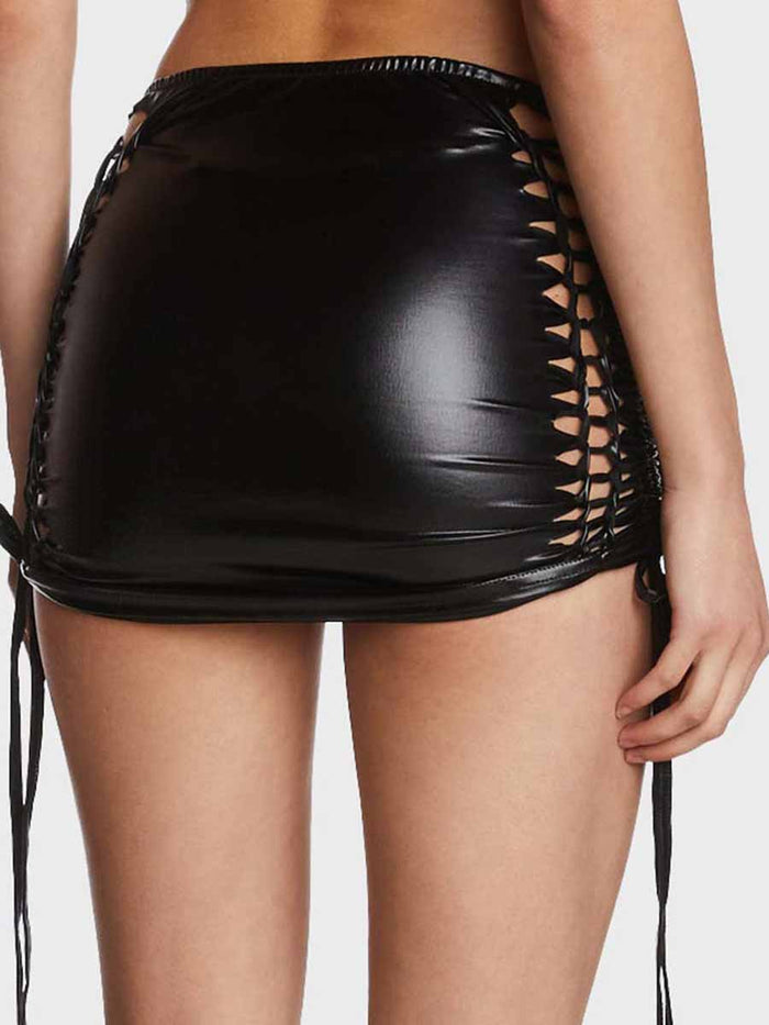 Reflective Tight Mini Skirt