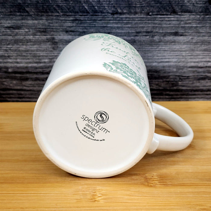 Religious Proverbs 3:5 Inspiration Coffee Mug Embossed Tea Cup by Blue Sky