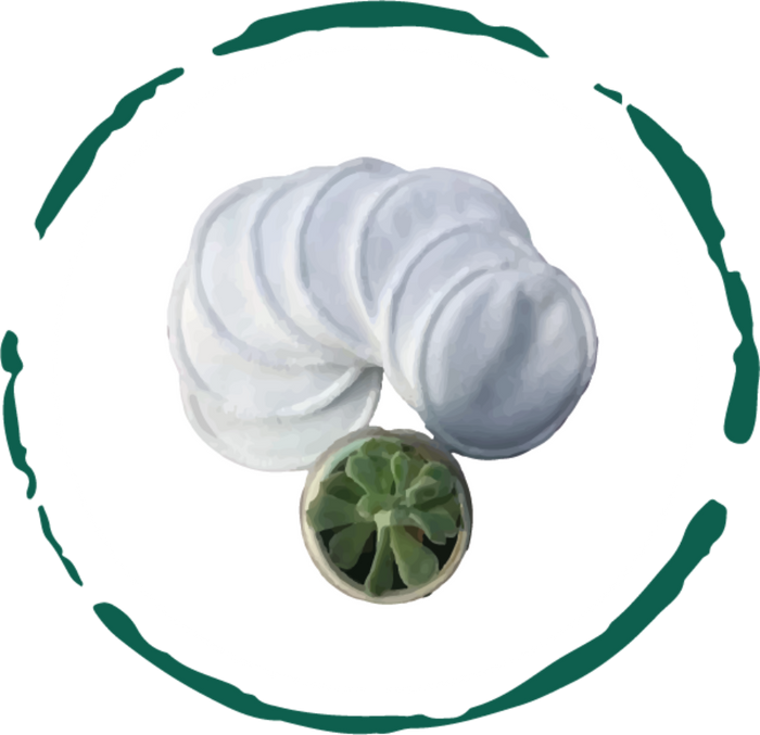 BeNat Reusable Facial Rounds Pads 5-pack in zero-waste eco-friendly packaging