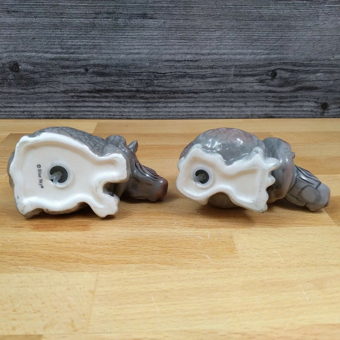 Rhino Salt and Pepper Set Collectible by Blue Sky Clayworks