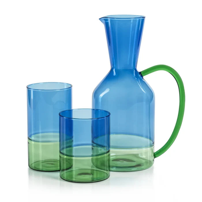 RIVIERA TWO-TONED GLASS PITCHER