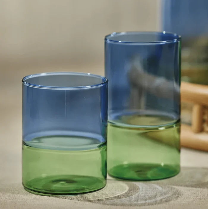 RIVIERA TWO-TONED GLASS TUMBLER (SET OF 6)