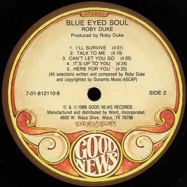 Roby Duke - Blue Eyed Soul (LP) [US] 1st (Near Mint (NM or M-))