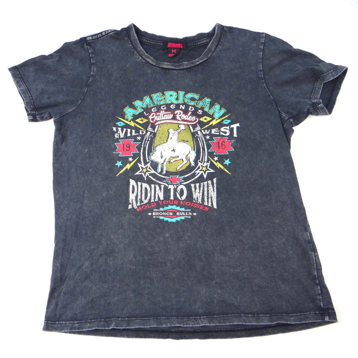 Rock & Roll Cowgirl Legends Outlaw Rodeo Graphic T Shirt Women's Size Medium0