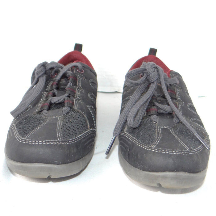 Rockport Walking Sneakers Womens 7.5 Charcoal Grey Burgundy Low Top Shoe3