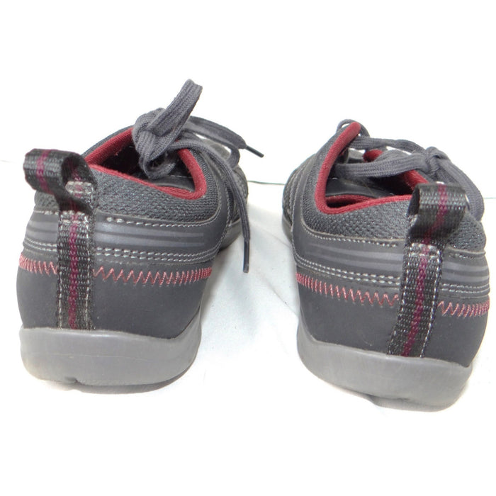 Rockport Walking Sneakers Womens 7.5 Charcoal Grey Burgundy Low Top Shoe4