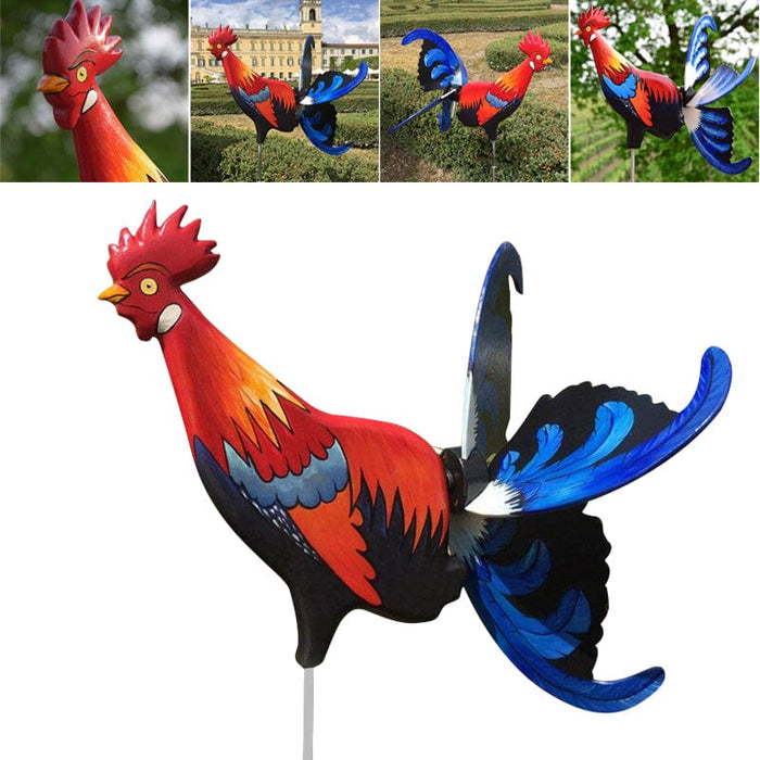 Gadget Gerbil Rooster Windmill Garden Courtyard Farm Decor Waterproof Yard Statue Vivid Sculpture Handmade Garden Decoration Outdoor Jardinage