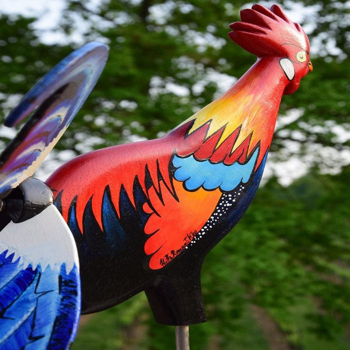 Gadget Gerbil Rooster Windmill Garden Courtyard Farm Decor Waterproof Yard Statue Vivid Sculpture Handmade Garden Decoration Outdoor Jardinage