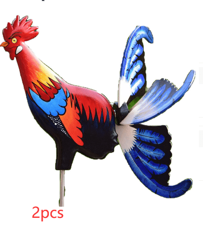 Gadget Gerbil Cock / 2PCS Rooster Windmill Garden Courtyard Farm Decor Waterproof Yard Statue Vivid Sculpture Handmade Garden Decoration Outdoor Jardinage