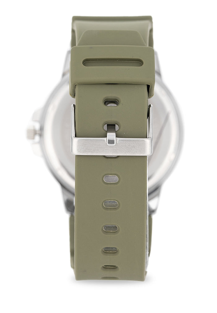 Valentino Rubber Strap Analog Watch for Men 20122530-GRN STRAP-BLACK DIAL-Watch Portal Philippines