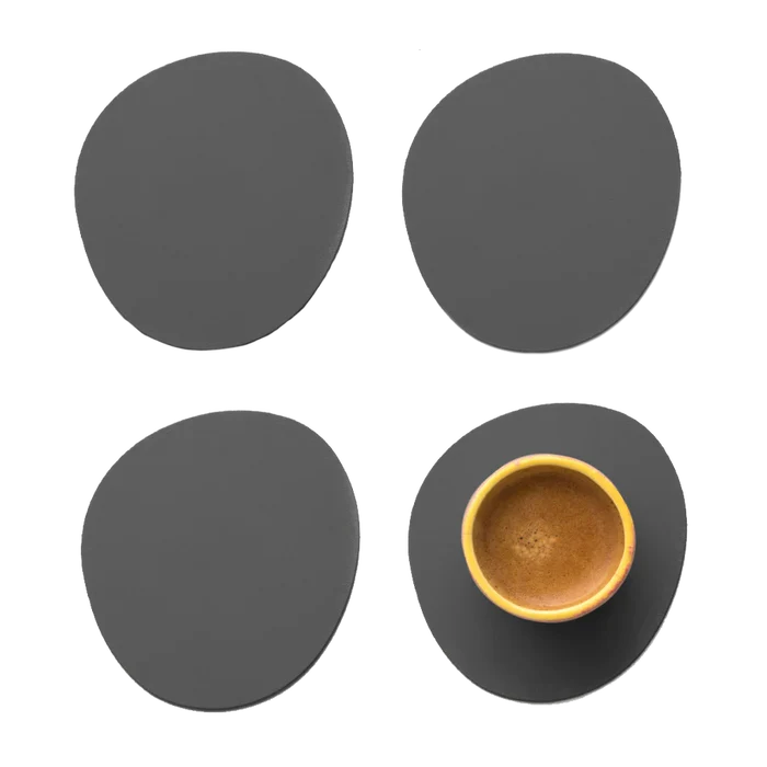 RUCA STONE COASTERS (X4) GRAFITE (GREY 80)