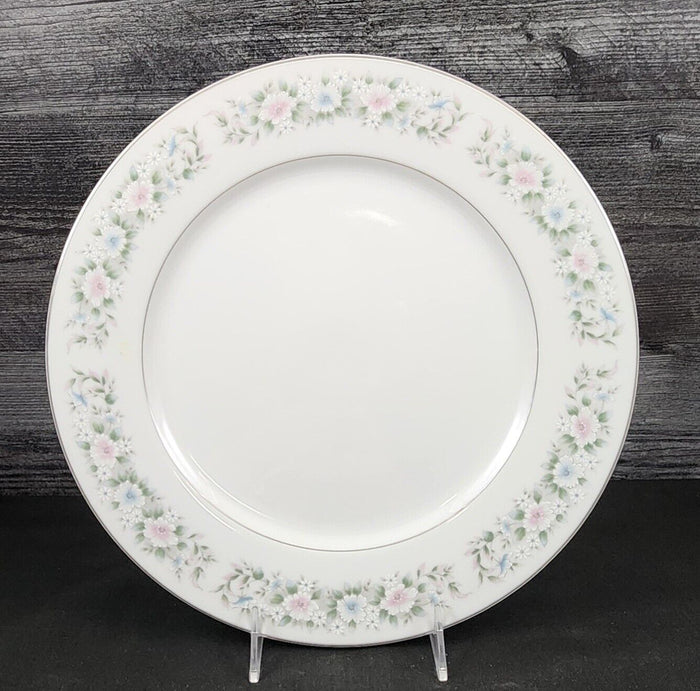Sango Flower Garden Chop Platter Round 12" Oxford Pink Blue Ceramic 535
