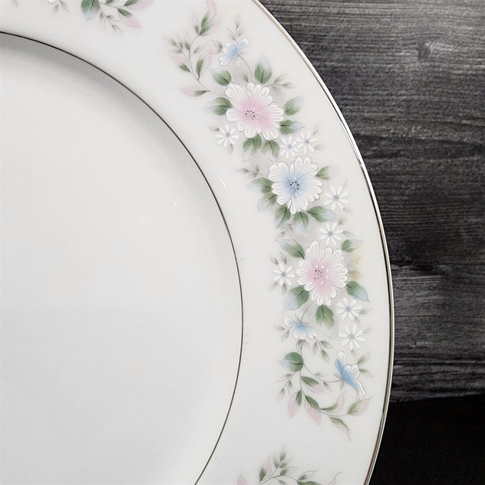 Sango Flower Garden Chop Platter Round 12" Oxford Pink Blue Ceramic 535