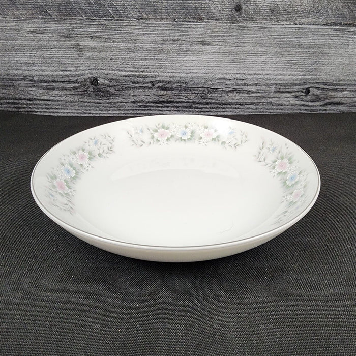 Sango Flower Garden Set of 3 Soup Coupe Bowl 7 5/8" Oxford Pink Blue Ceramic 535