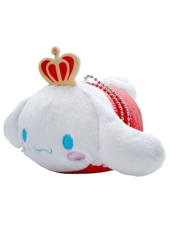 Sanrio Cinnamoroll Cosplay Plush Potekoro Mascot Blind Box in multi with Cinnamoroll in cosplay costume on plush potekoro mascot — character detail view
