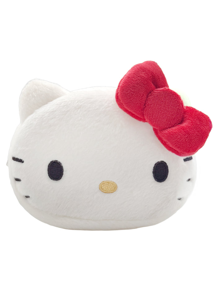 Sanrio Hello Kitty 70s Series Plush Red Cosmetic Bag in red with retro 70s Hello Kitty plush design on rave festival makeup bag — front view