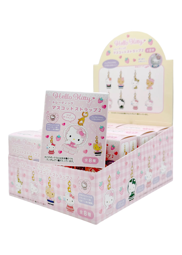 Sanrio Hello Kitty Cosplay Phone Charm Blind Box Single in multi with surprise Hello Kitty in cosplay costume on acrylic phone charm — charm detail view