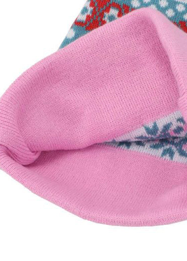 Bioworld Sanrio Hello Kitty Jacquard Santa Hat in multi — detail view 2
