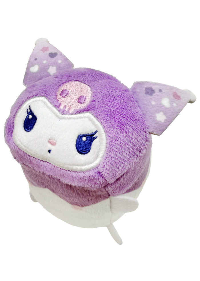 Sanrio Kuromi x My Melody Plush Potekoro Mascot Series 8 6PC Blind Box in multi with full set of 6 Kuromi x My Melody series 8 plush potekoro mascots — box back view