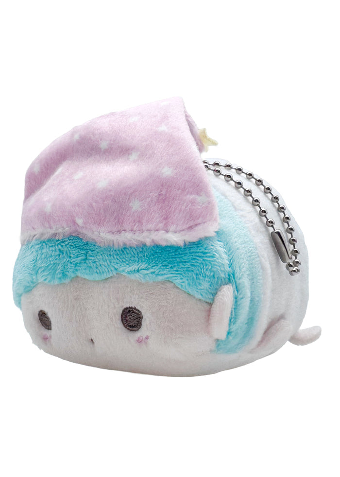Sanrio Nighty Night Potekoro V7 Plush Mascot Blind Box in multi with surprise Sanrio character in pajama sleepwear on plush potekoro mascot — character detail view