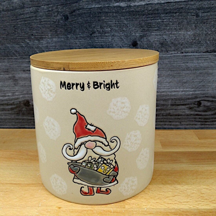Santa Claus Holiday Canister 5" Decorative Christmas Jar by Blue Sky Clayworks
