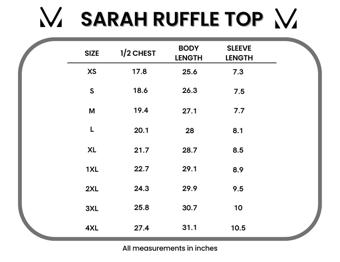 Sarah Ruffle Short Sleeve - Dusty Jade