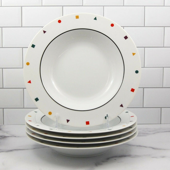 Sasaki Elements Set of 5 Rim Soup Bowl 9.25" 44cm Fine China Japan Ehrenreich