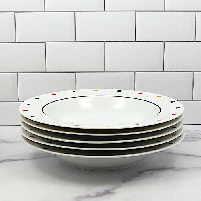 Sasaki Elements Set of 5 Rim Soup Bowl 9.25" 44cm Fine China Japan Ehrenreich
