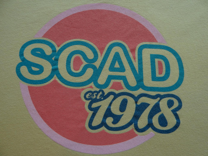 SCAD 1978 Graphic Tee   Vintage Inspired Yellow T Shirt3