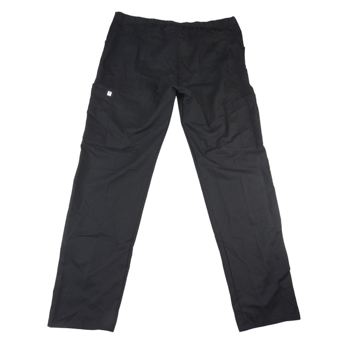 Scrubstar Mens XL Black Cargo Scrub Pants Elastic Drawstring Waist0
